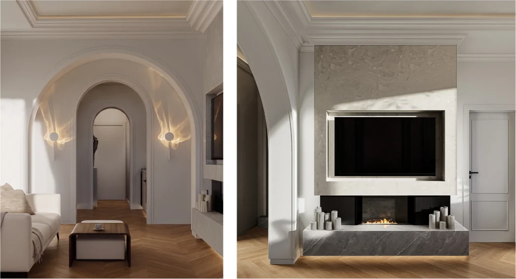 OLYMPUS VIEW — interior visualisation of this apartment in Sofia, view 1 of 9