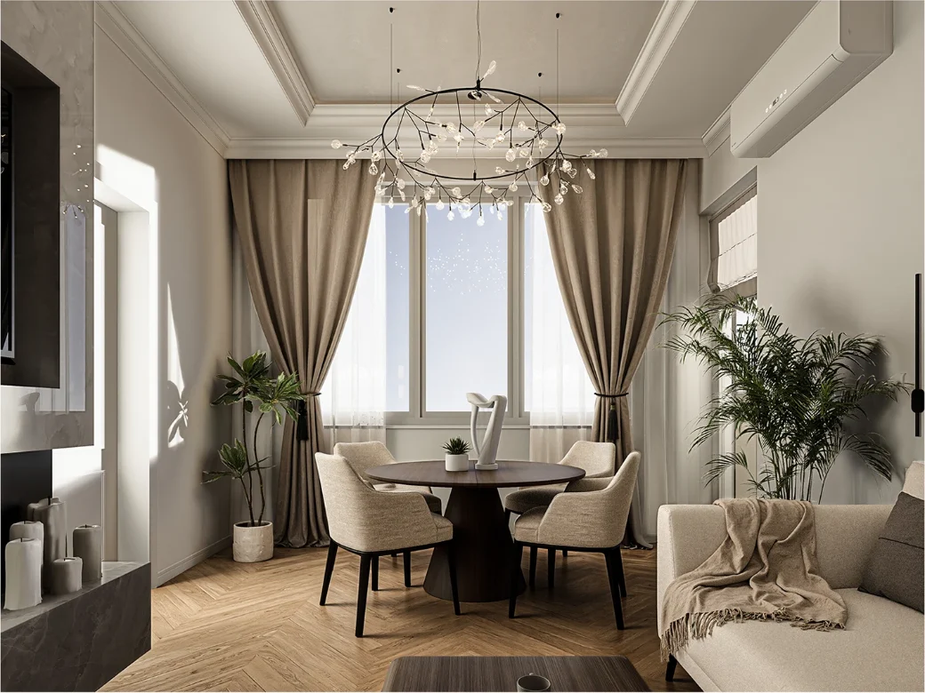 OLYMPUS VIEW — interior visualisation of this apartment in Sofia, view 2 of 9