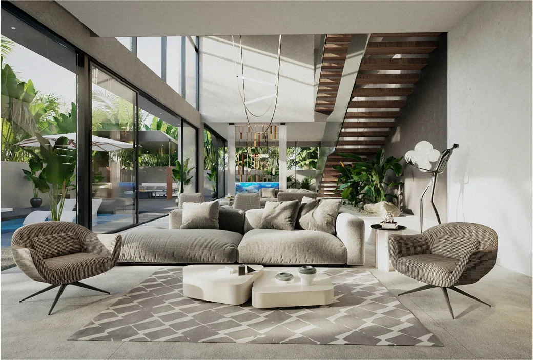SAPHIR — interior visualisation of this villa in Boyana, Sofia, view 2 of 5