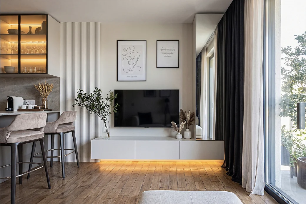 THE NEST — interior visualisation of this apartment in Sofia, view 4 of 8