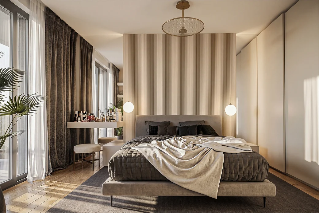 THE NEST — interior visualisation of this apartment in Sofia, view 5 of 8