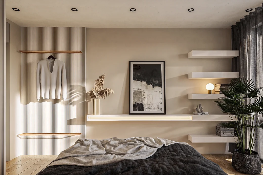 THE NEST — interior visualisation of this apartment in Sofia, view 6 of 8