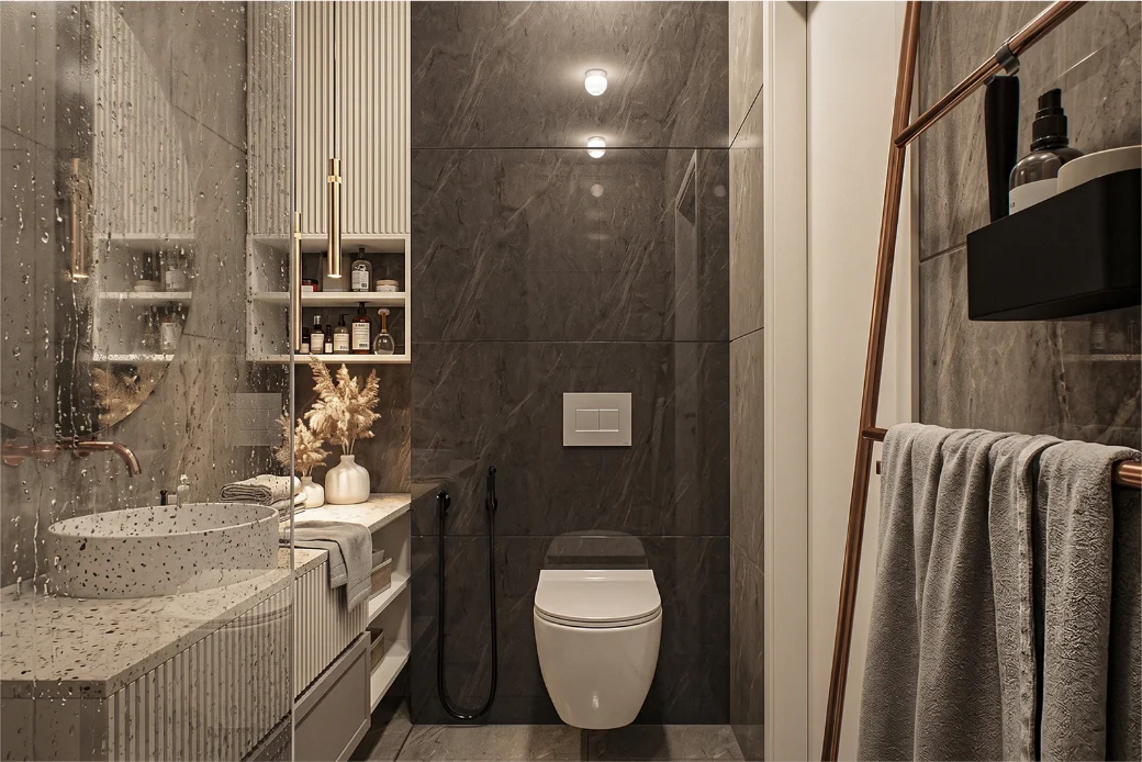 THE NEST — interior visualisation of this apartment in Sofia, view 7 of 8