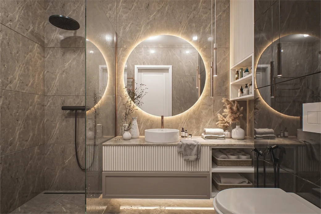 THE NEST — interior visualisation of this apartment in Sofia, view 8 of 8